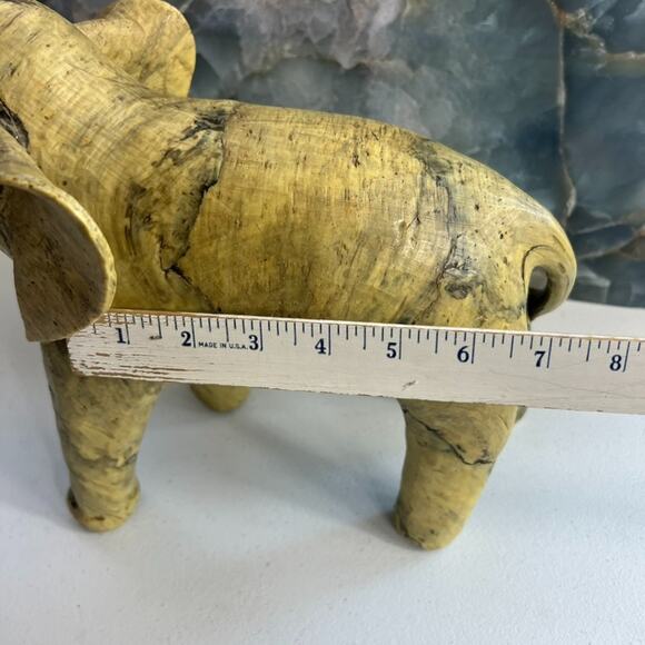 Vintage Crushed Oyster Shell Elephant Figurine 11"x 13" - Picture 9 of 15